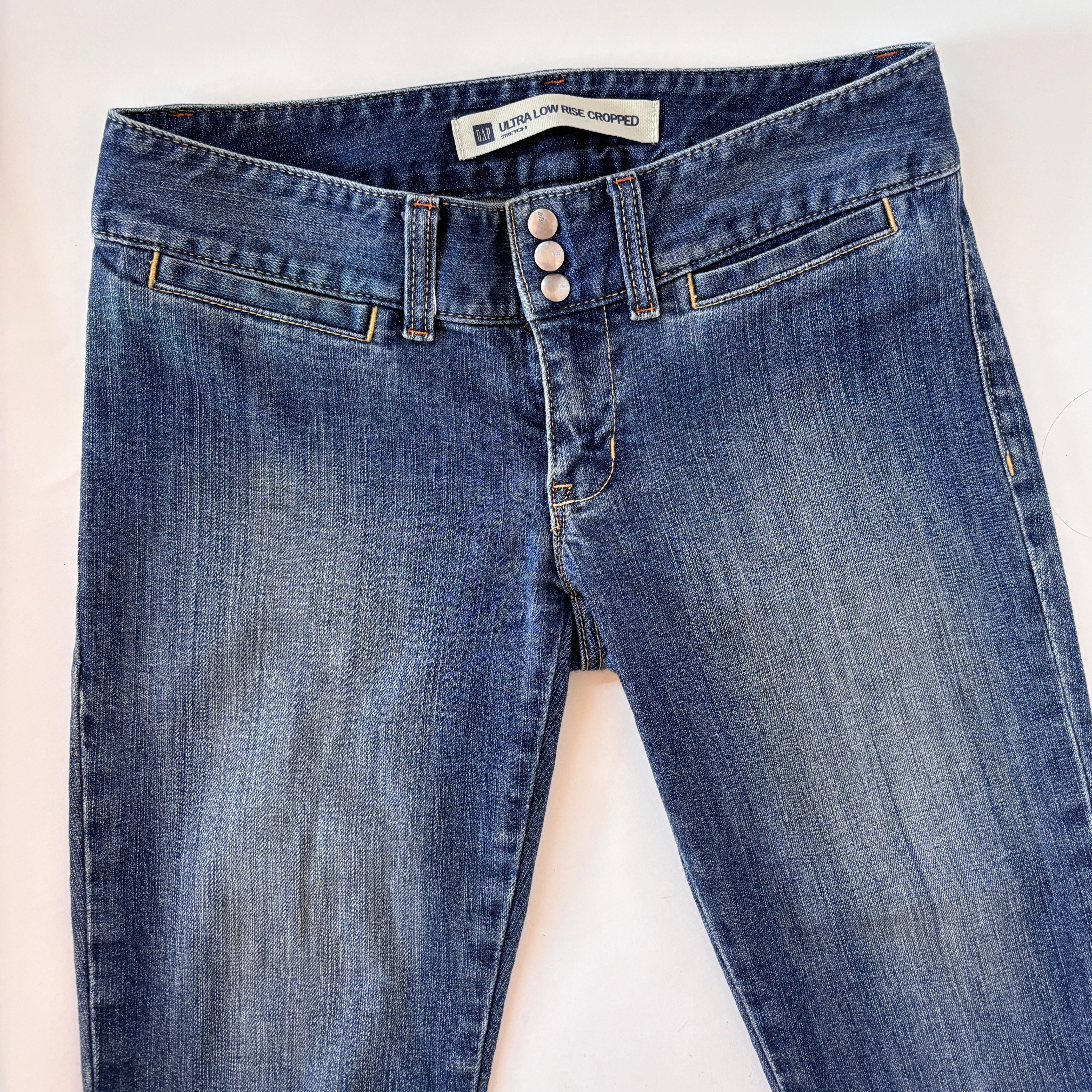 Y2K Low Rise Denim Capris (S) – Holy Thrift