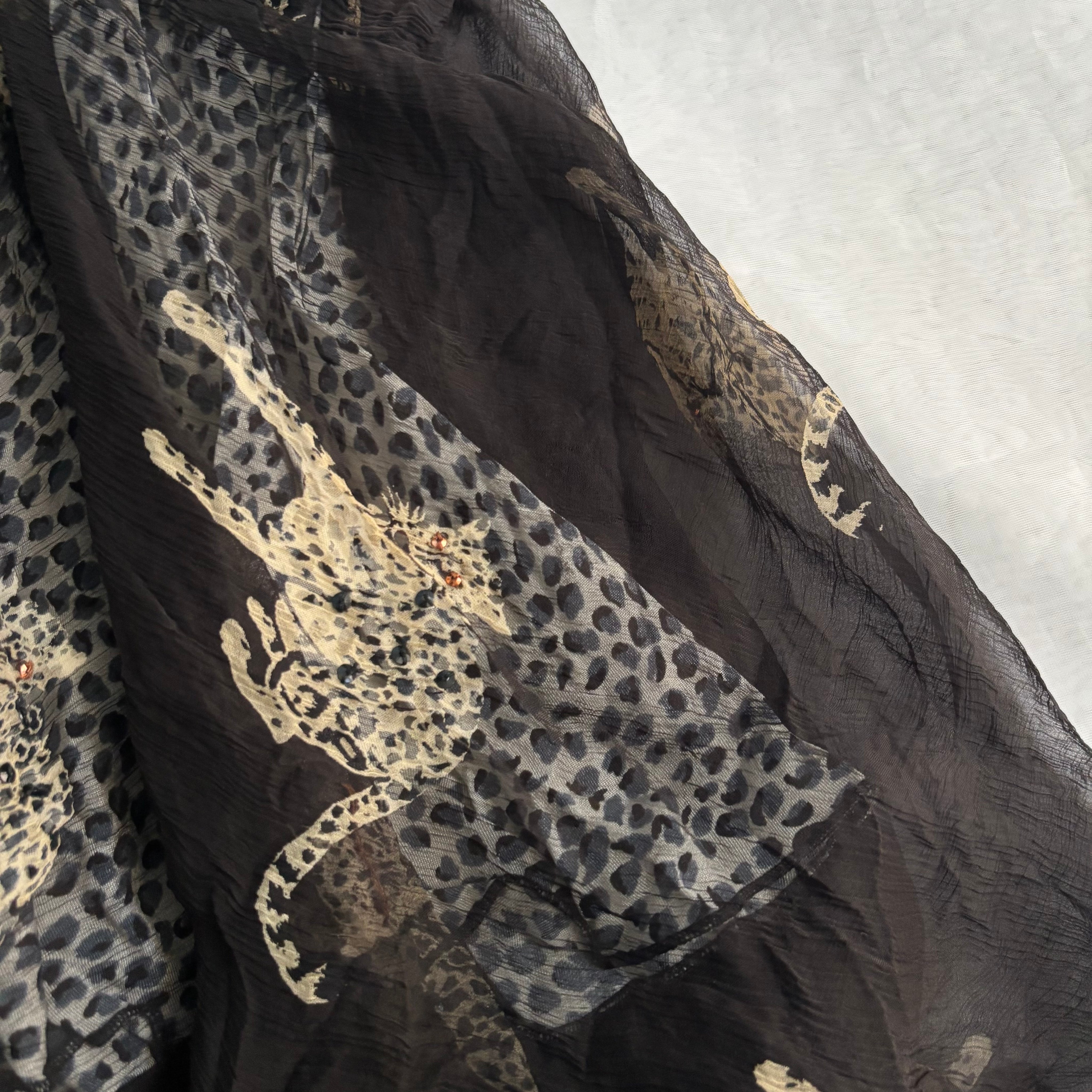 Derhy Leopard Ruched Skirt (XS/S)