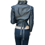 Vintage European Ruffle Romantic Gothic Wrap Top (M)