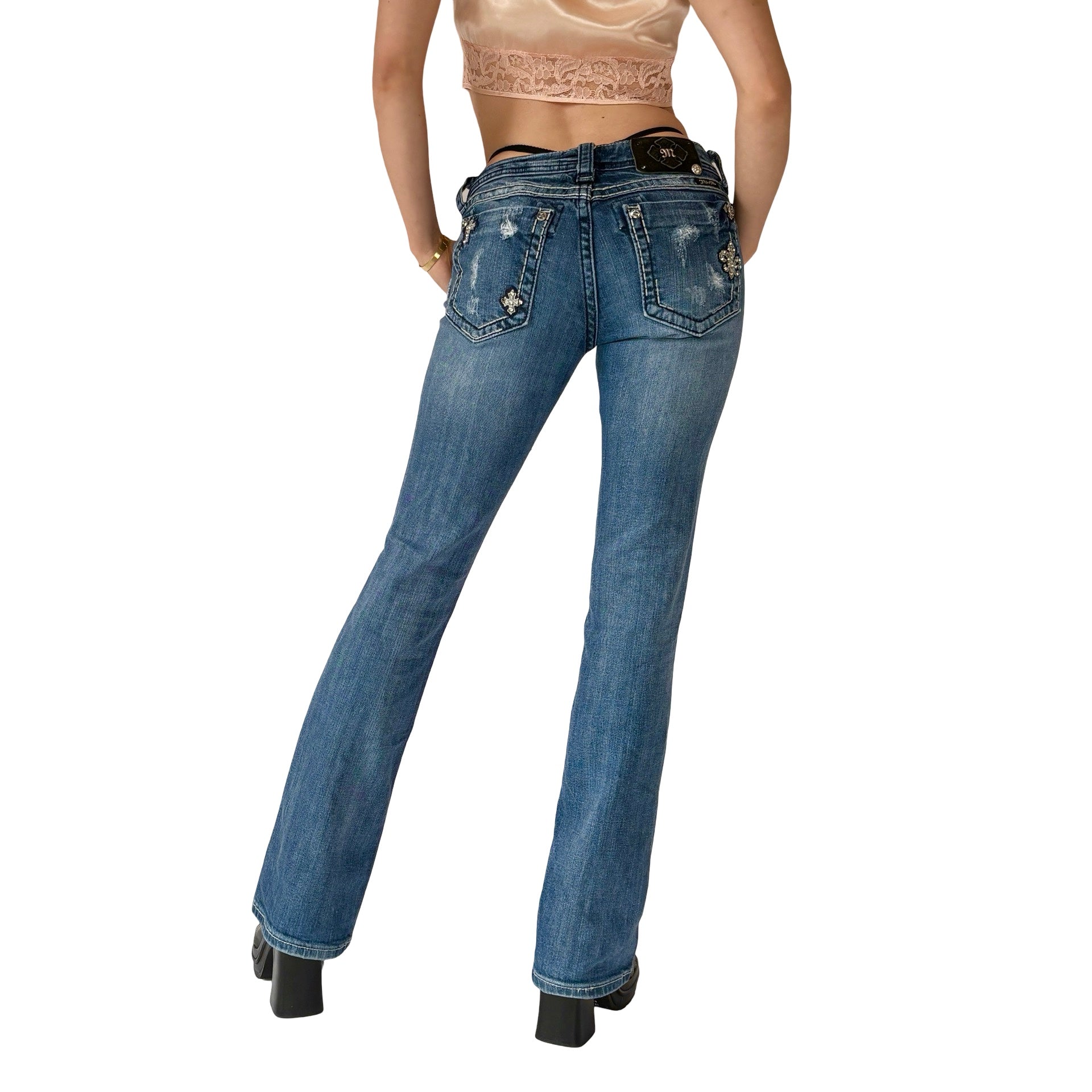 Y2K Miss Me Jeans (S)