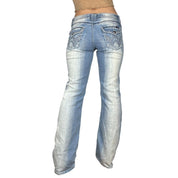 Y2K Angels Faded Flare Jeans (M)