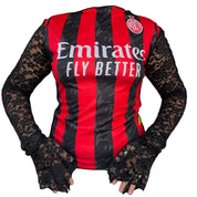 AC Milan  Jersey Lace Elongated Sleeve Top (S-2XL)