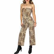 Y2K Slinky Leopard Jumpsuit (S)