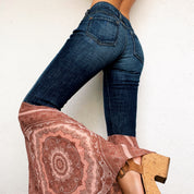 Reworked Flowy Flare Jeans (S)