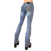 Y2K Low Rise Miss Me Jeans (XXS)
