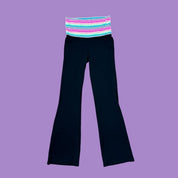 Y2K Striped Waistband Fold Over Flares (S)