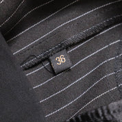 Y2K Pinstripe Backless Ruffle Vest (S)