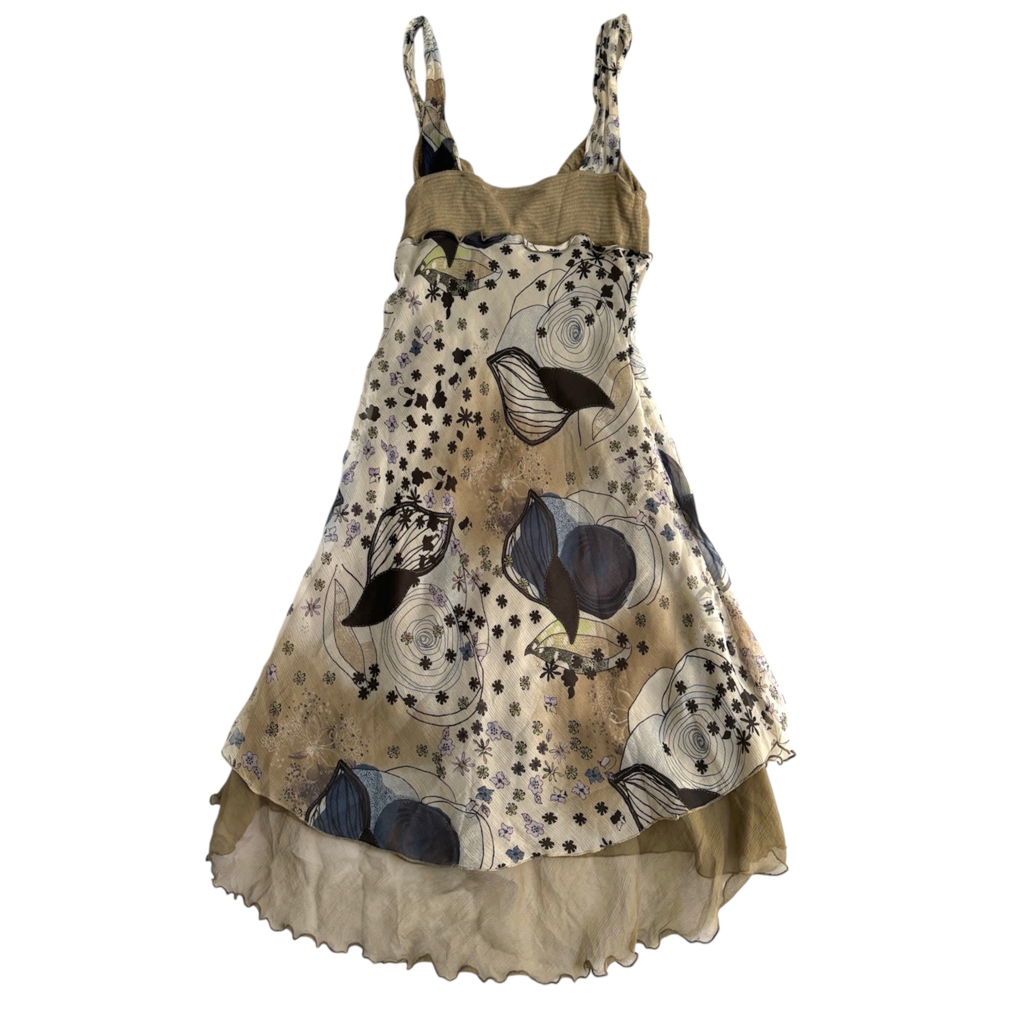 Italian Silk Floral Dress (S)