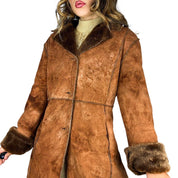 Vintage Furry Faux Sherpa Coat (L)