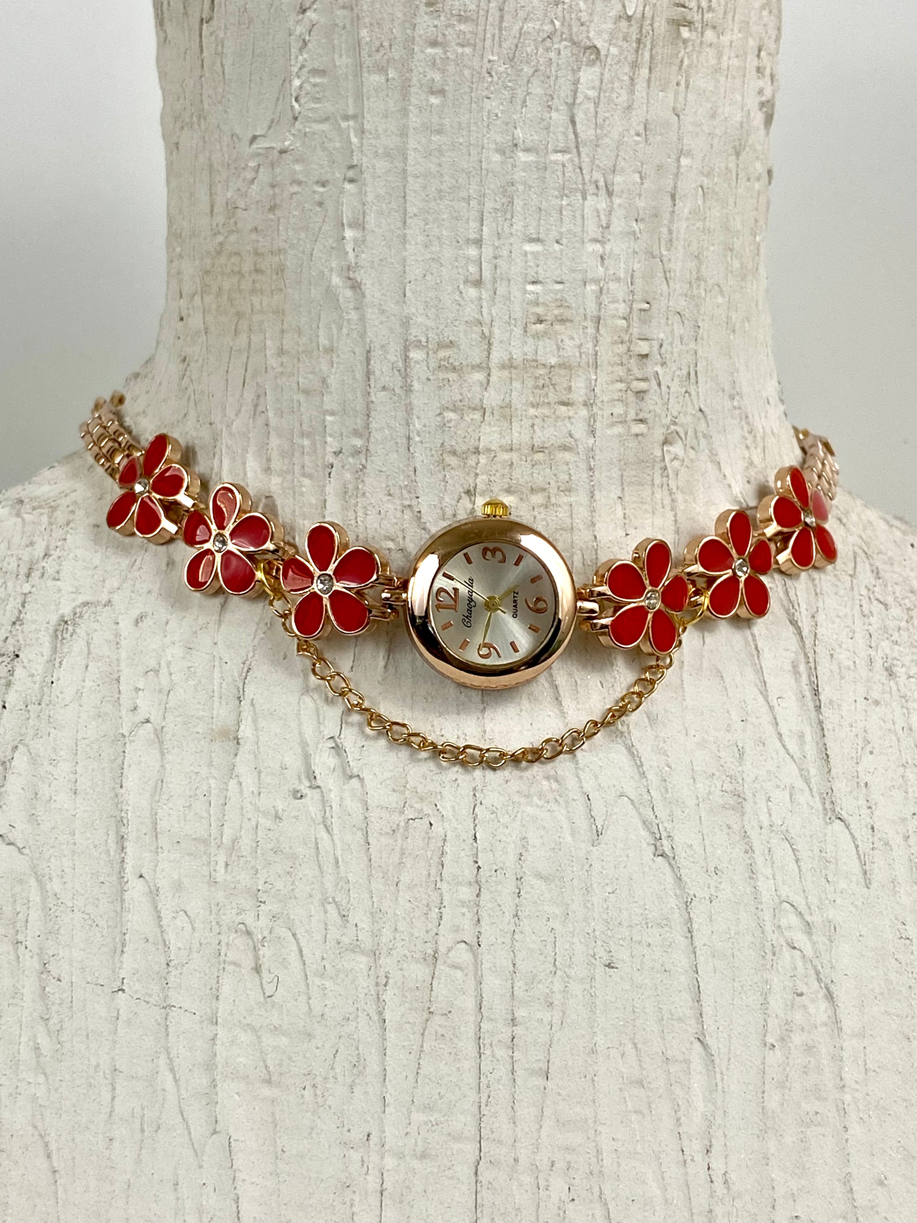 Flowers 🌺 watch choker with