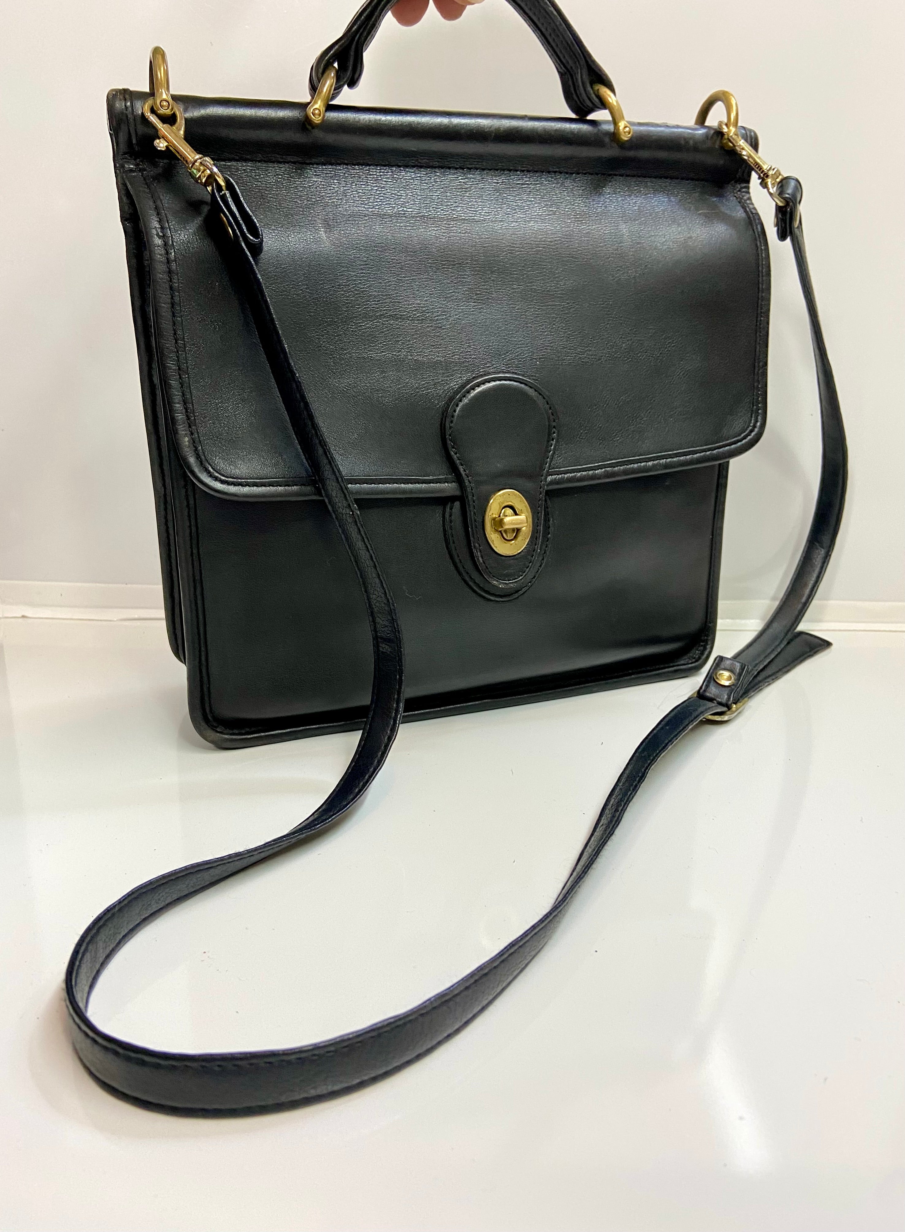 Black leather purse