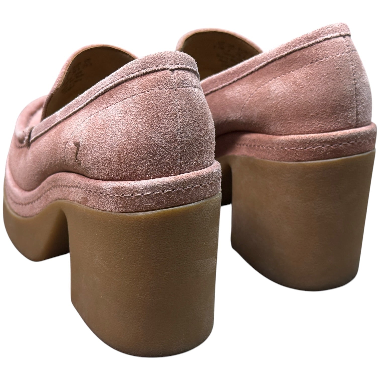 Baby pink Suede platforms (6.5)