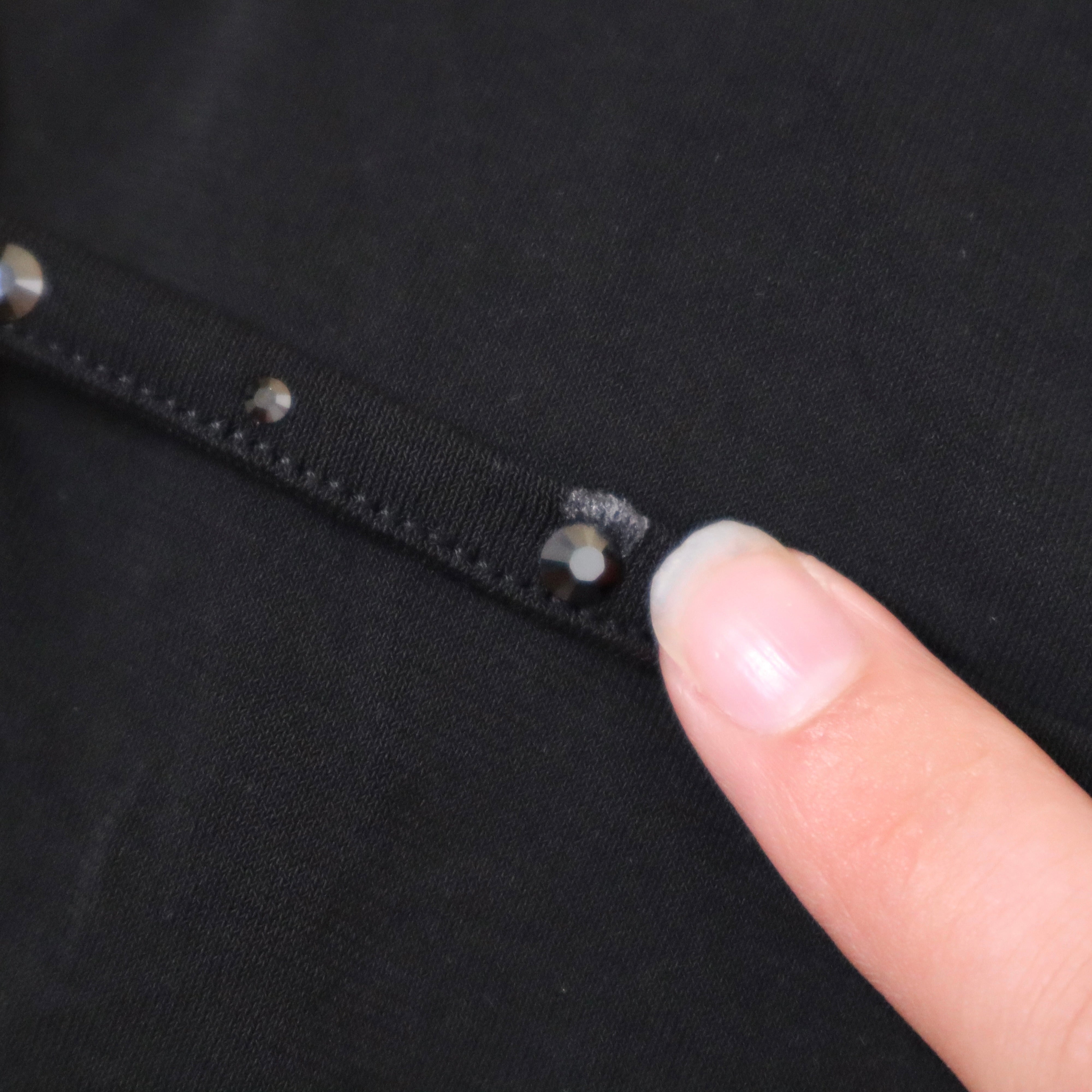 Y2K BLUMARINE Black Bejeweled Blouse (M/L)