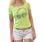 90s Rhinestone Baby Tee (S/M)