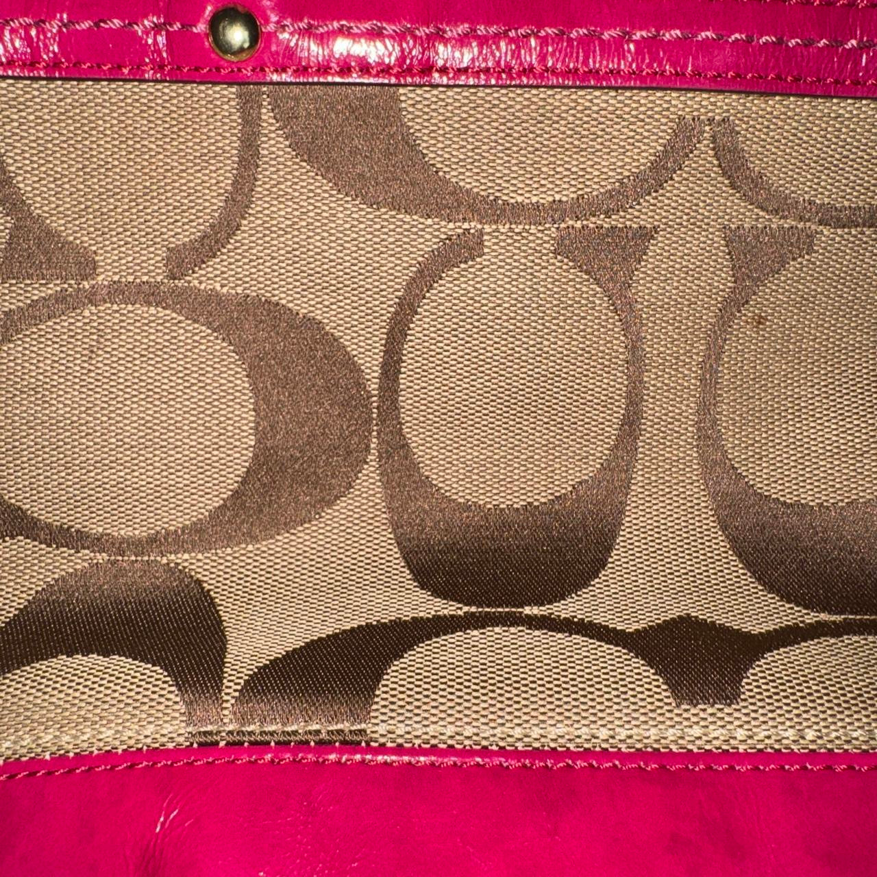 Coach Hot Pink Signature Logo Tote