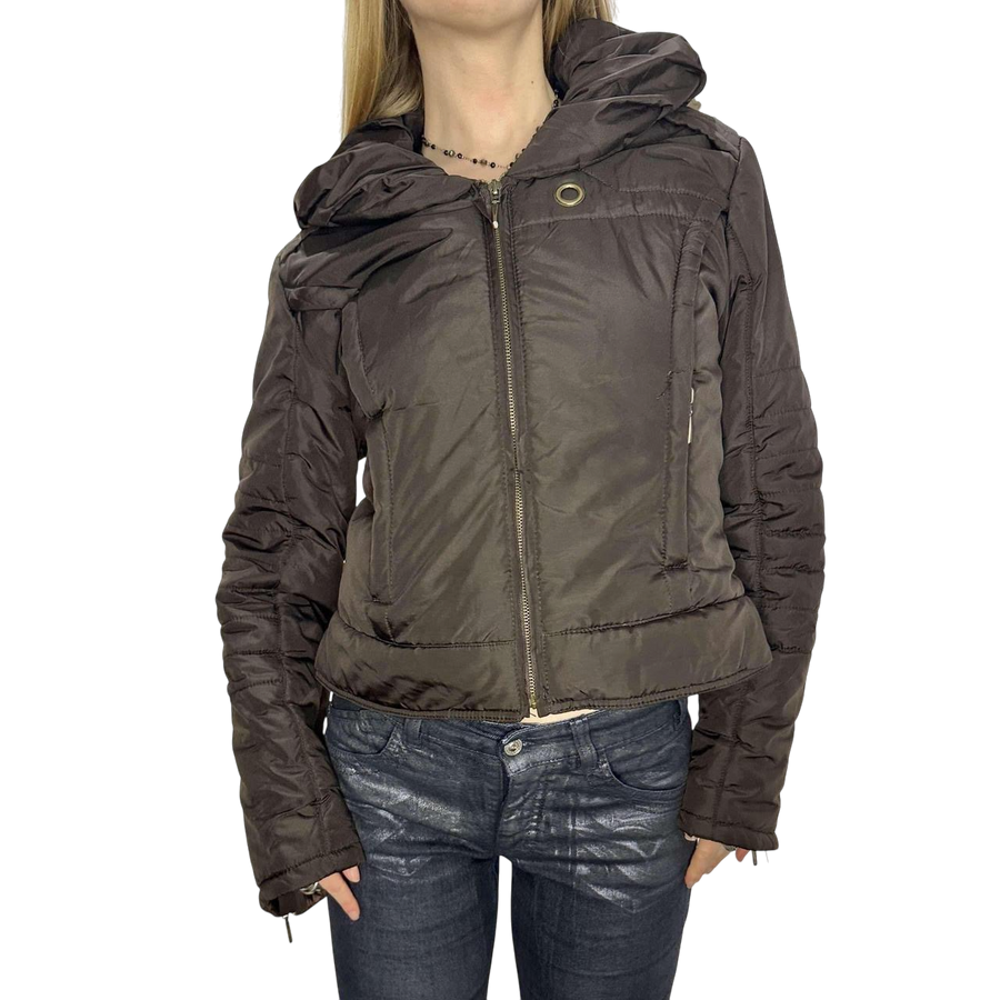 Vintage Cropped Utility Puffer Coat (M/L)