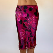 90s Rose Midi Skirt (S)