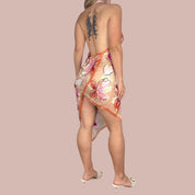 Sheer Silk Butterfly Midi Dress (S)