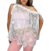 Shell Print Lace Multi-Wear Piece (One Size)