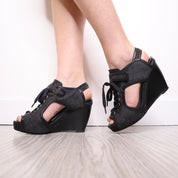 Y2K PIERRE HARDY Corset Wedge Heels (6.5)
