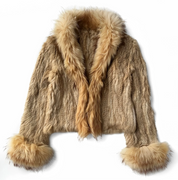 Tan Genuine Fur Jacket (S/M)