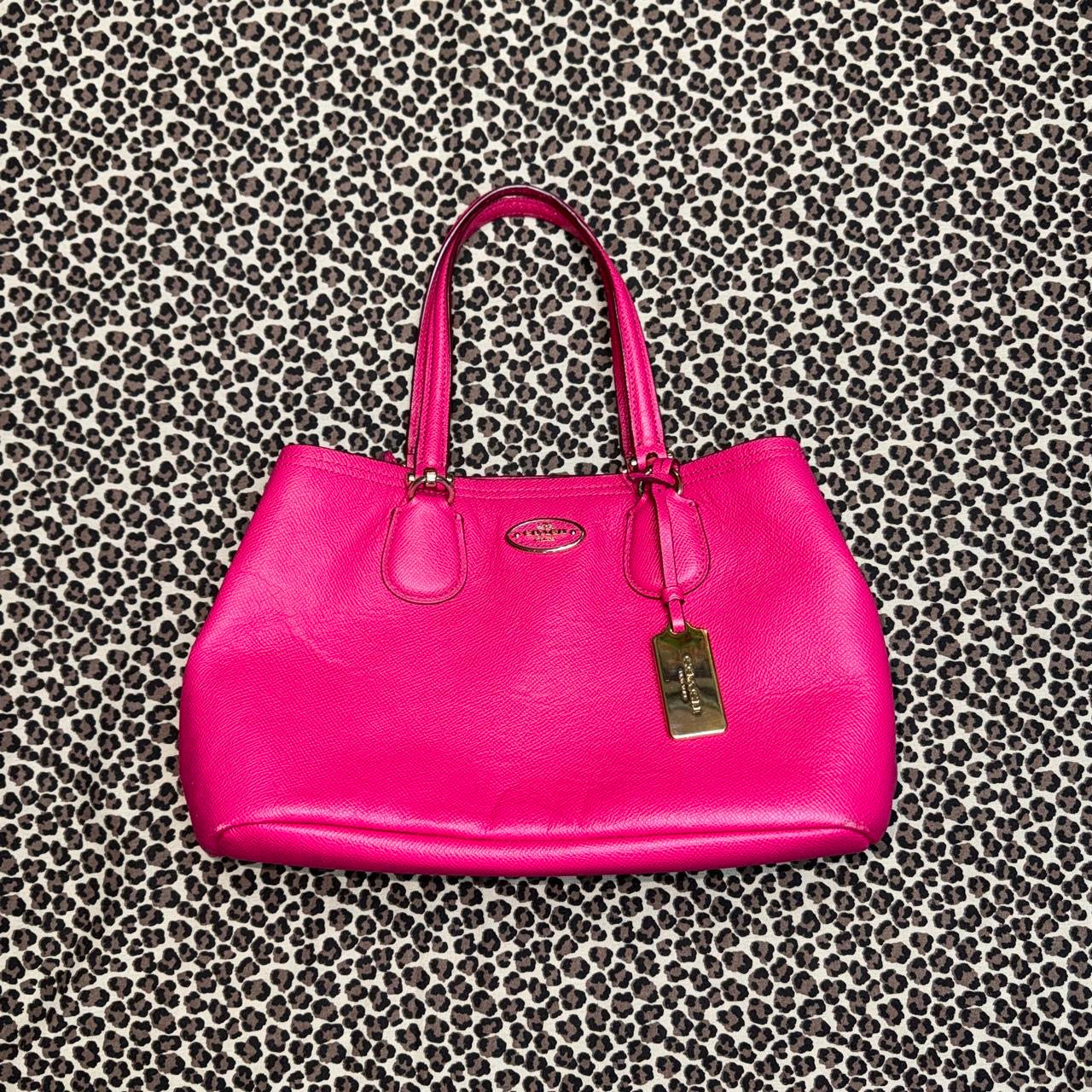 Vintage Coach Hot Pink Leather Bag