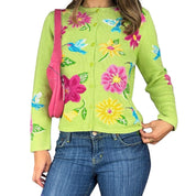 Vintage Floral Hummingbird Cardigan (S/M)