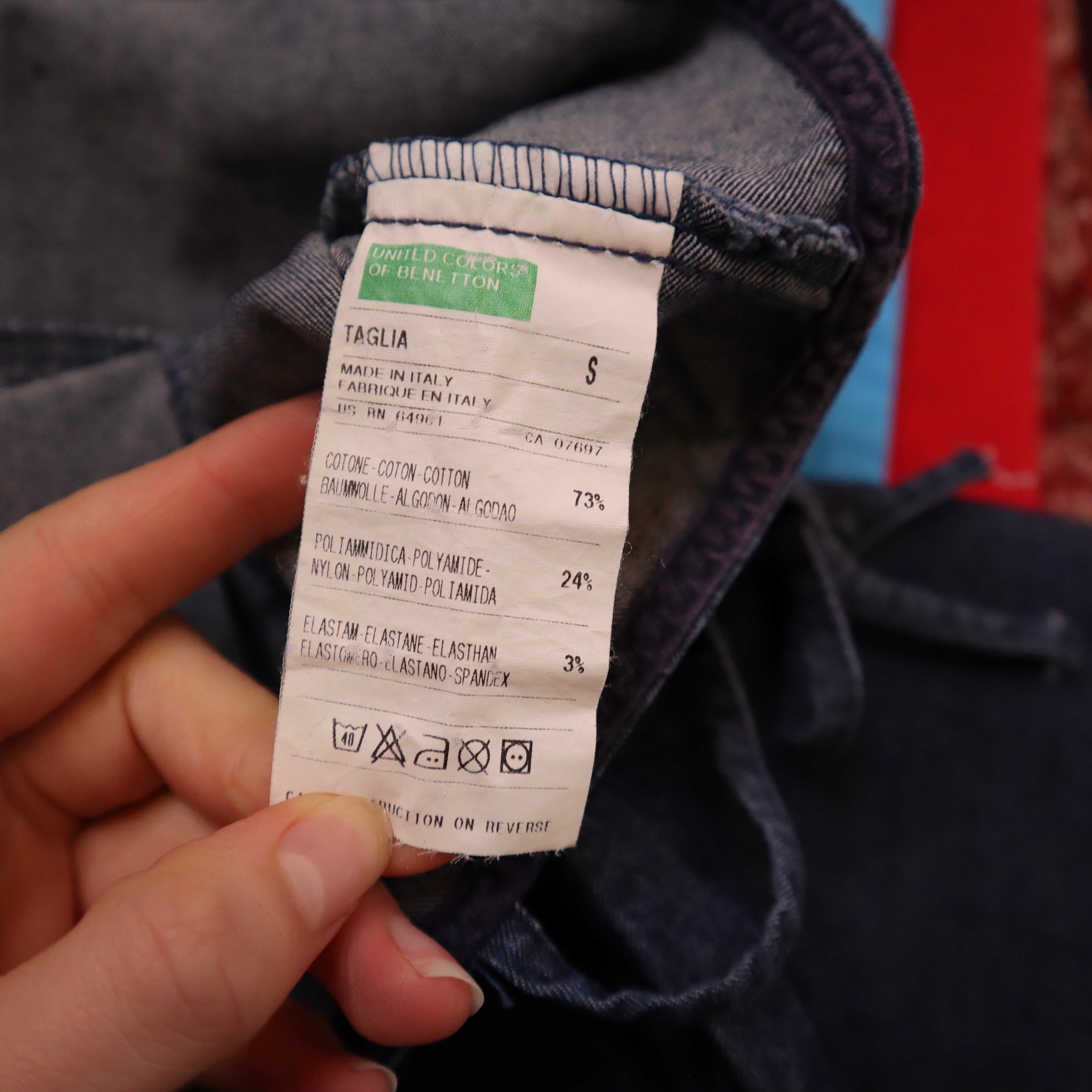 Y2K Italian Denim Mini Dress (S/M)