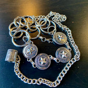 Star Medallion Silver Chain Belt