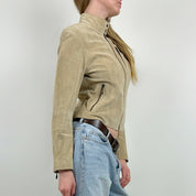 Vintage Beige Suede Jacket (S)