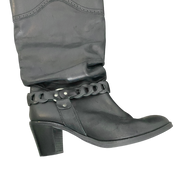 Vintage Grunge Leather Slouch Cowboy Boots (UK 8 EU 41 US 10)