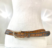 Two-Tone Croc Belt