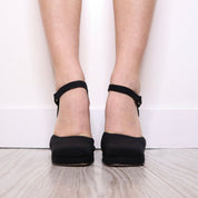 90s Chunky Black Square Toe Heels (6)