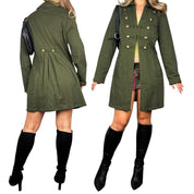 Army Green Military Duster Jacket (M)