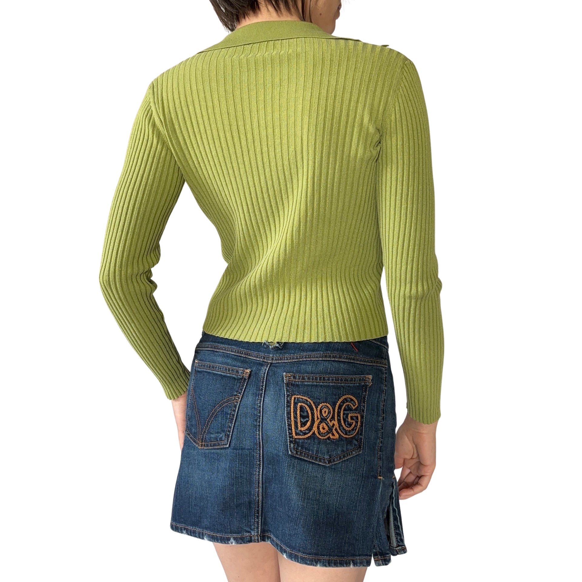 Pistachio Ribbed Knit (S)