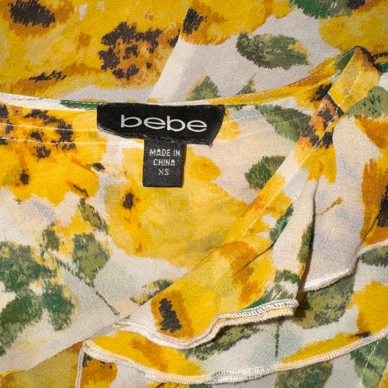 Bebe Silk Corset-Back Blouse (XS)