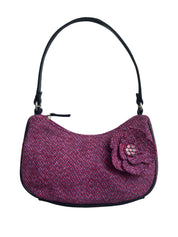 Y2K Magenta Tweed Bag