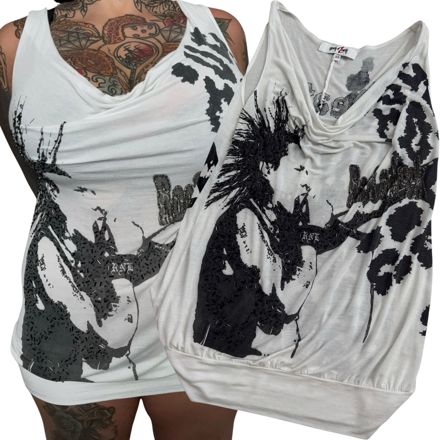 Jfashion style graphic mini dress (XS/S)