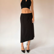 90s Asymmetrical Pinstripe Skirt (M)