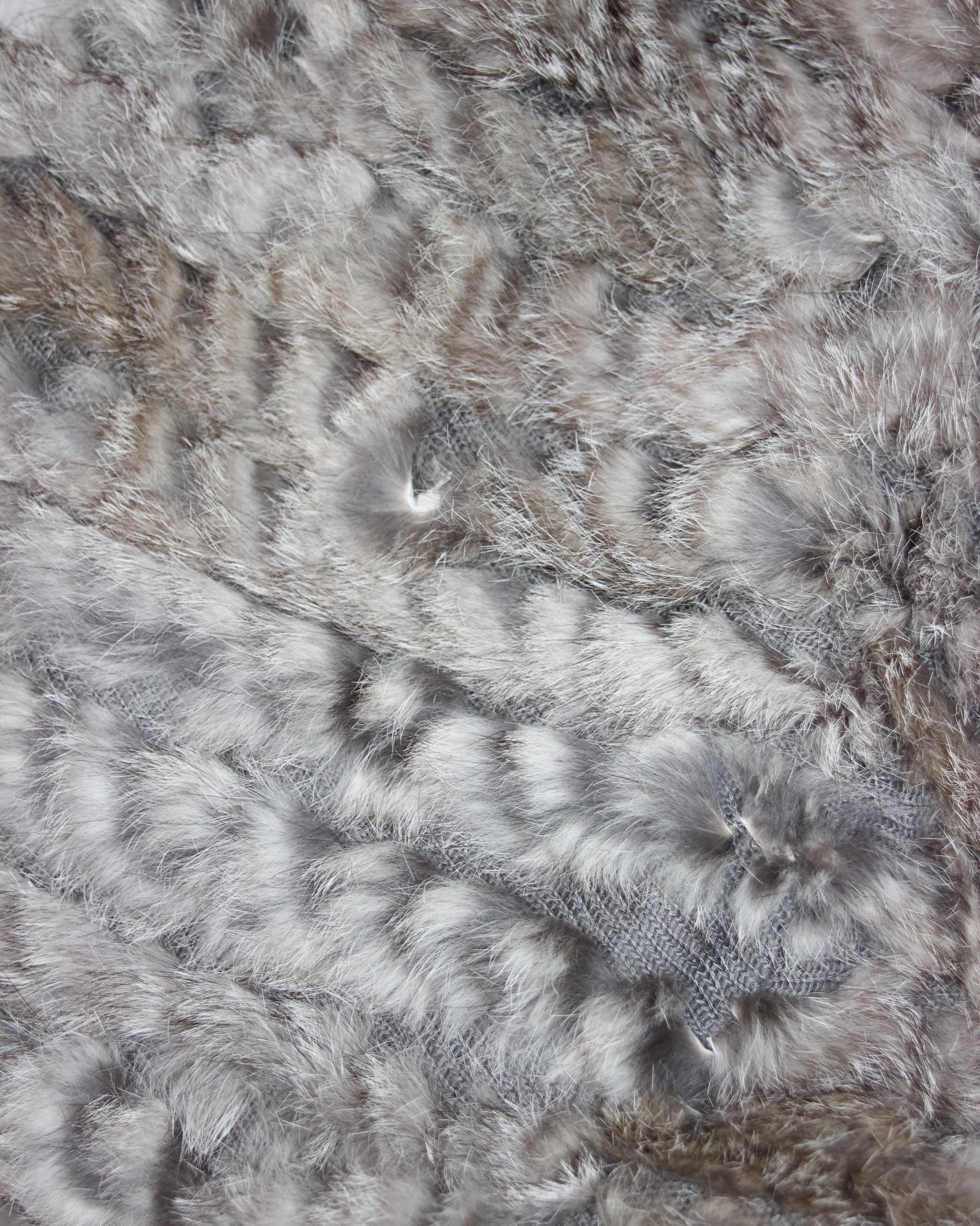 Japanese Rabbit Fur Poncho & Gloves Set (S)