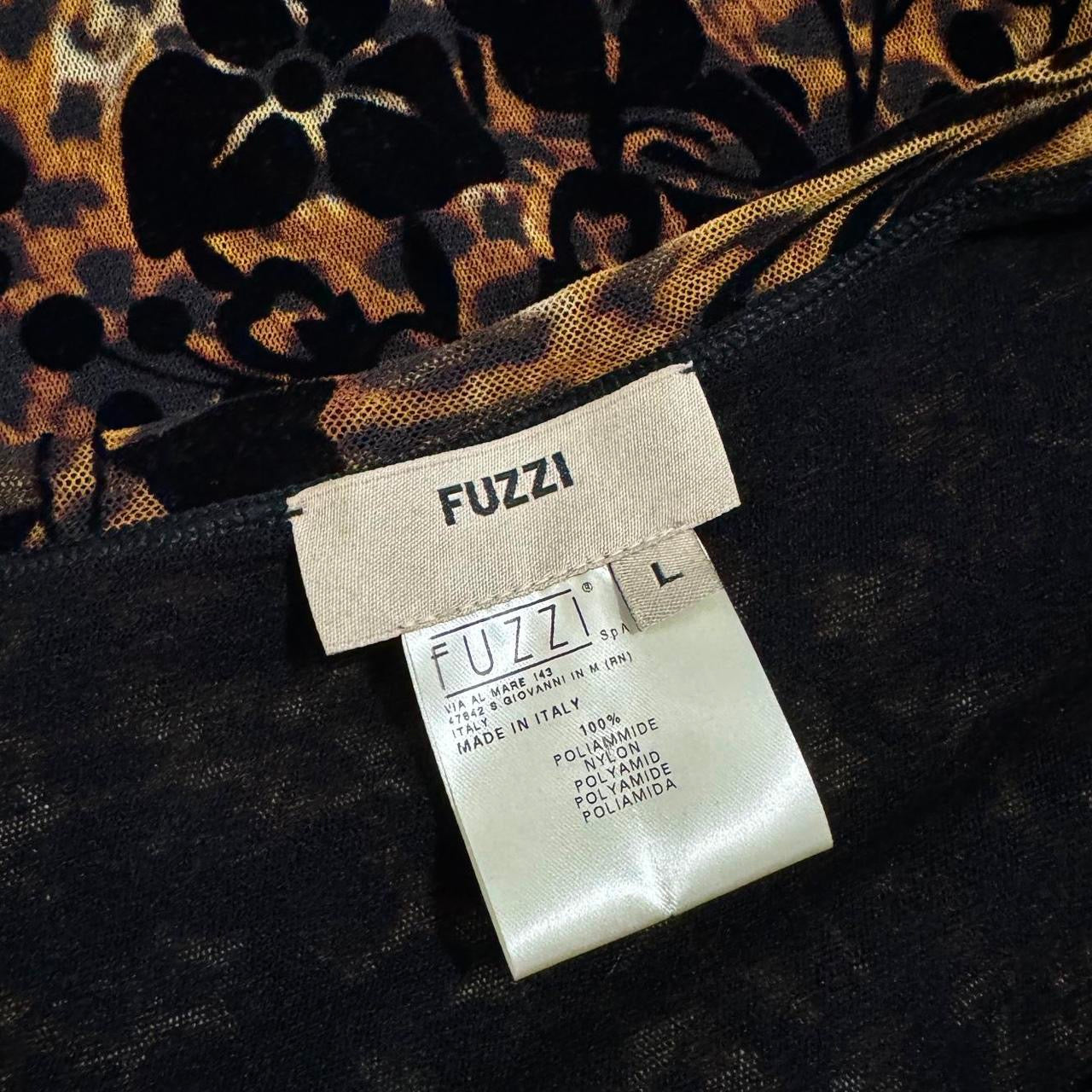 Fuzzi Designer Mesh Mini Dress (L)