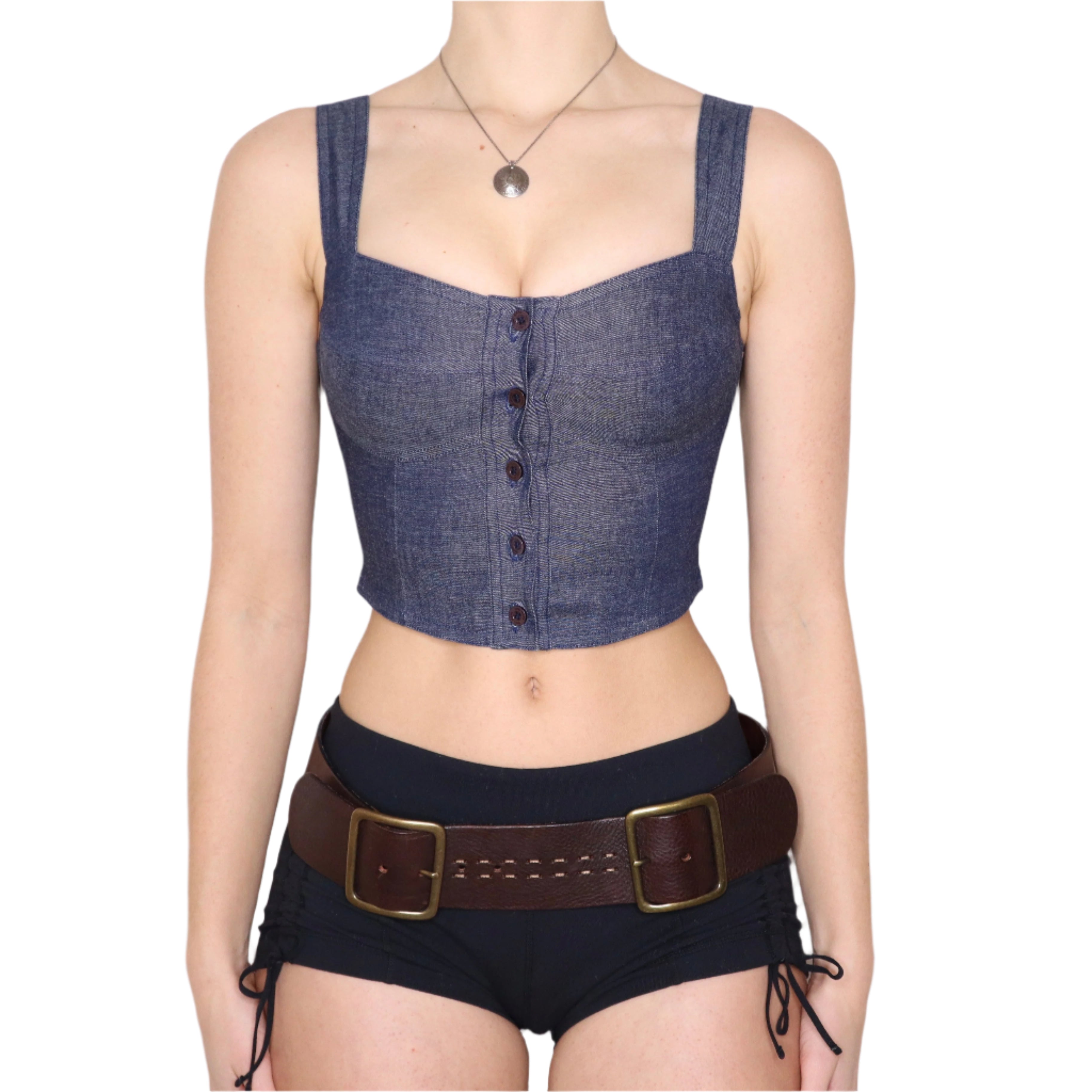 90s Denim Crop Top (XS)