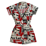 90s Media Print Dress (M)