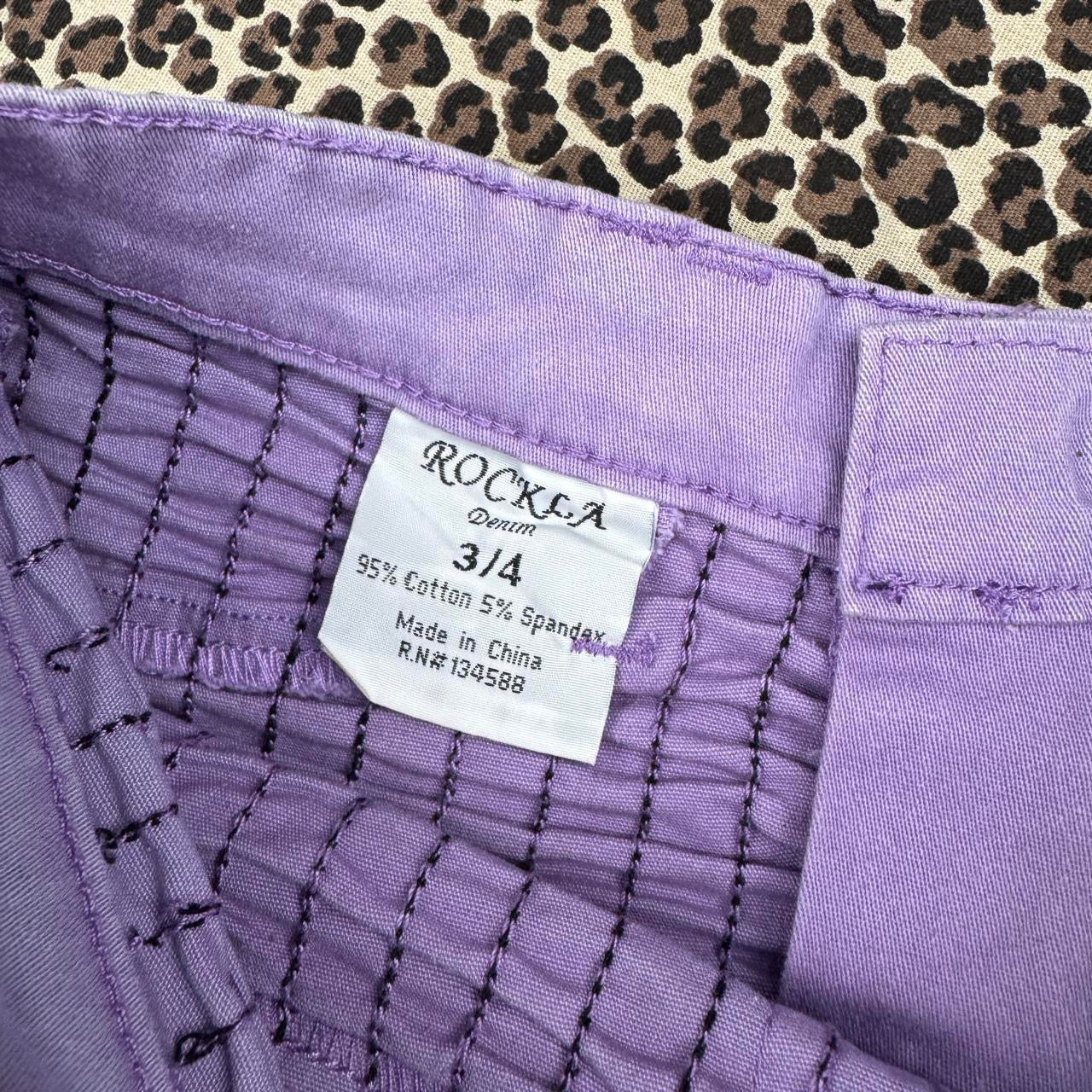 Lilac Ruched Denim Mini Shorts (XS)
