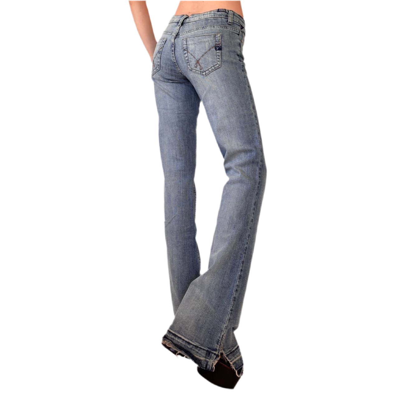 Y2K Low Rise Flare Jeans (XS)