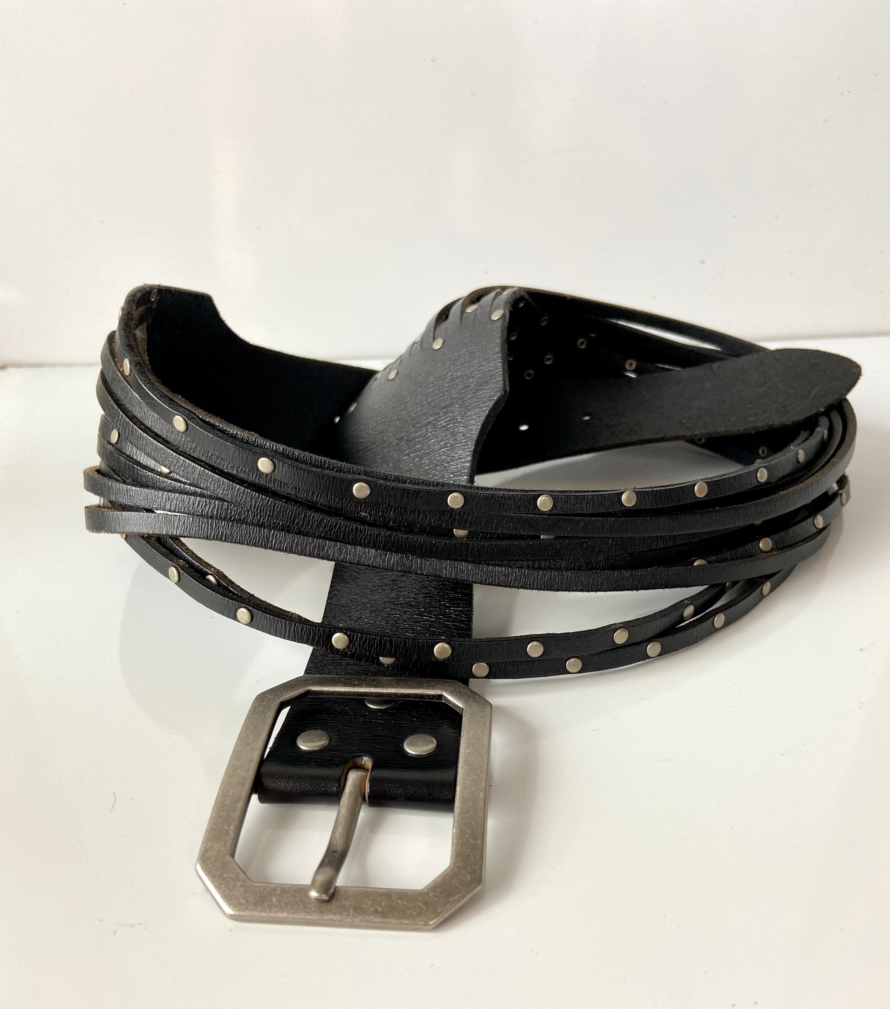 Linea pelle black leather belt