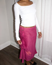 Y2K Cop Copine Silk Blend Skirt (S/M)