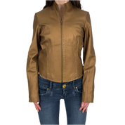 Bronze Leather Fitted Jacket (S/M)