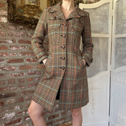 2000s Multicolor Plaid Coat (S)