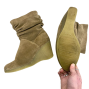 Vintage Indie Sleaze Slouch Wedge Boots ( UK 7 EU 40 US 9)